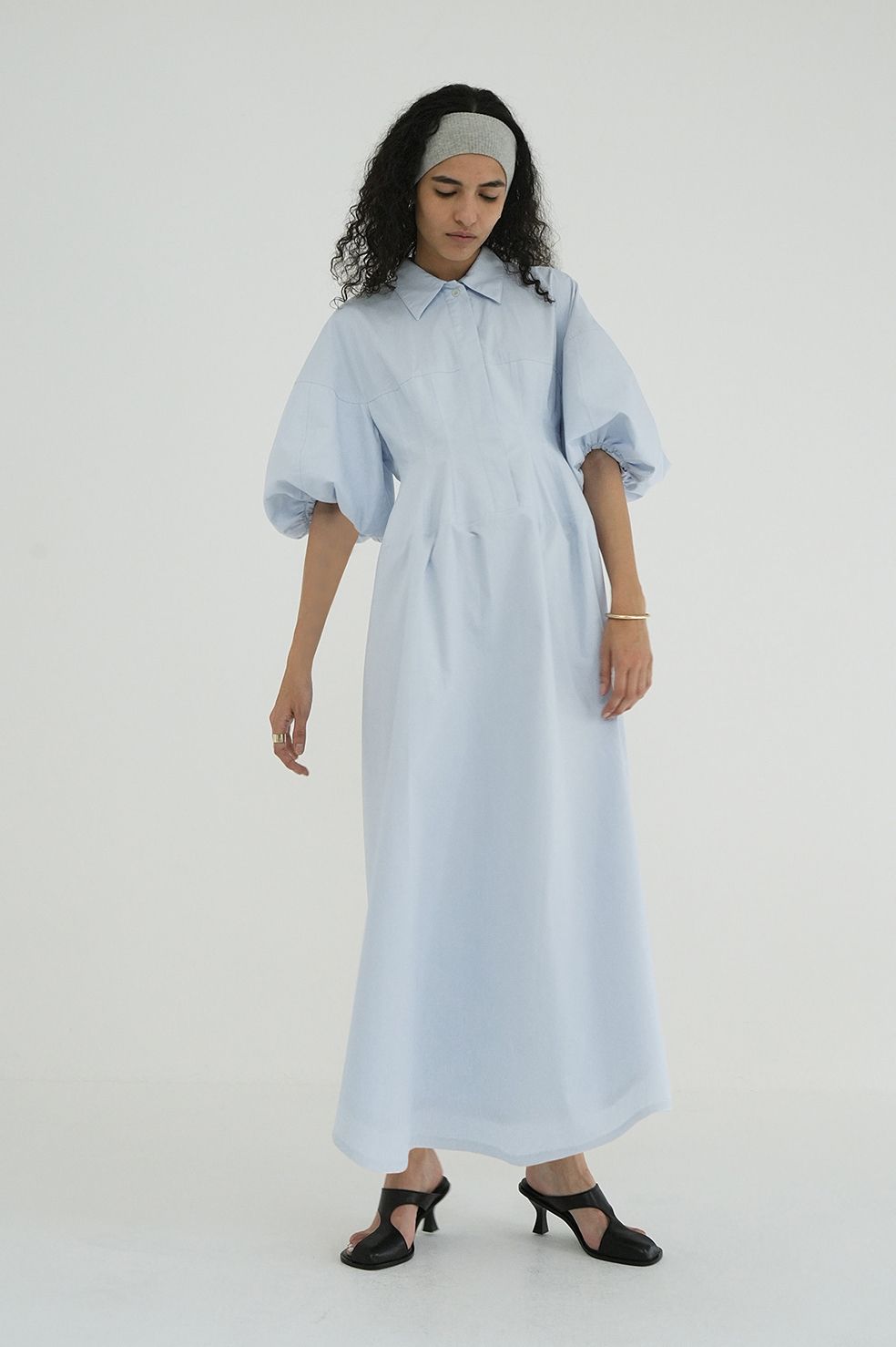 ウエストデザインボリュームワンピース