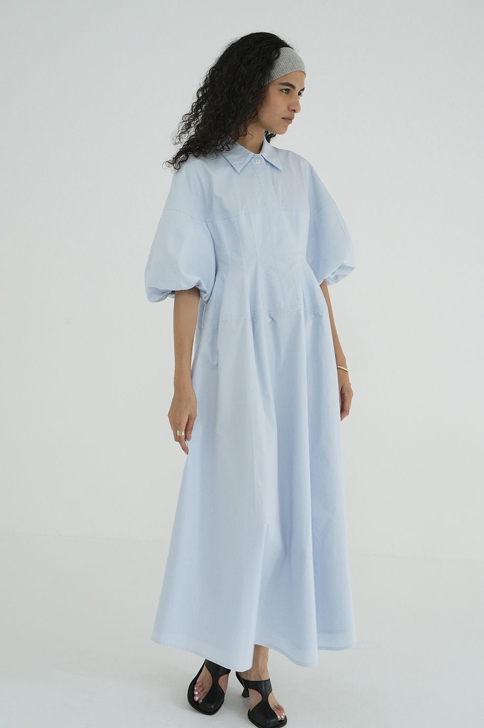 ウエストデザインボリュームワンピース