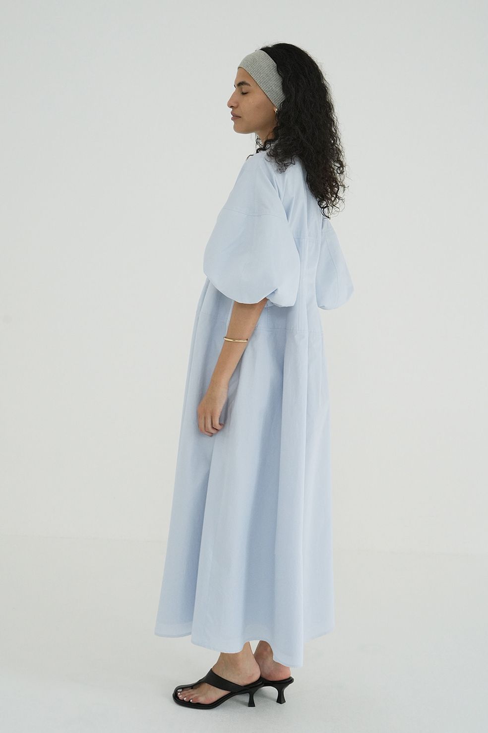 ウエストデザインボリュームワンピース