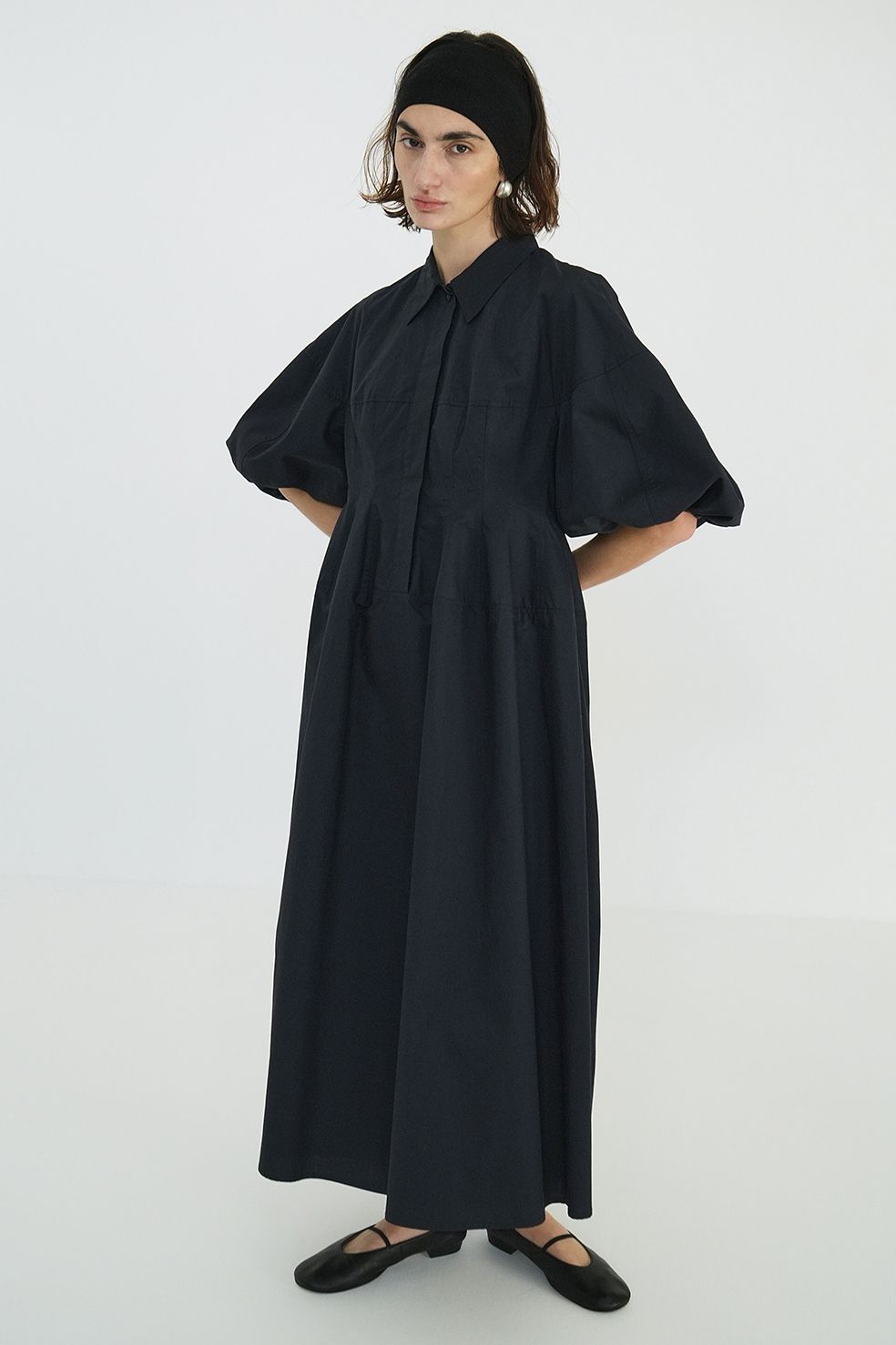 ウエストデザインボリュームワンピース