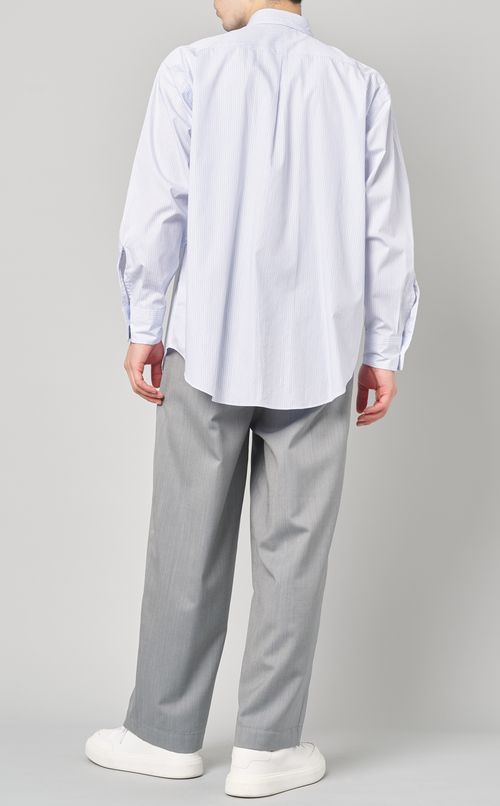 ポプリンストライプシャツ