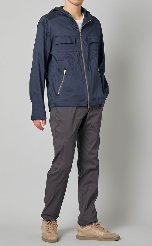 ストレッチマイヤーフードブルゾン