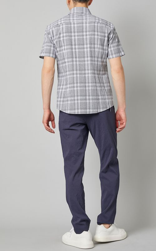 メッシュチェックシャツ