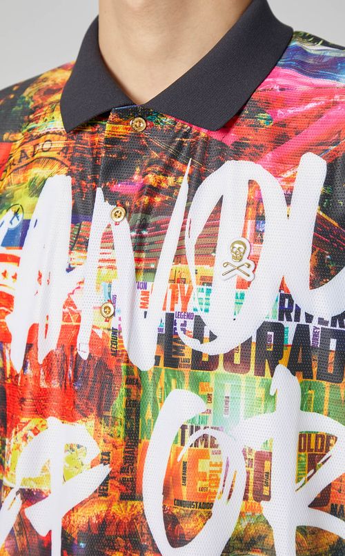 【手洗い可】プリントポロシャツ