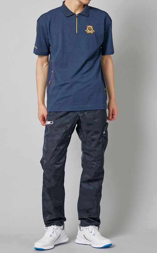 【手洗い可】スタッズアクセントポロシャツ