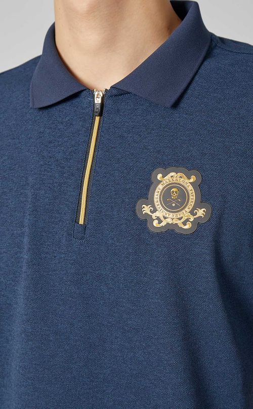 【手洗い可】スタッズアクセントポロシャツ