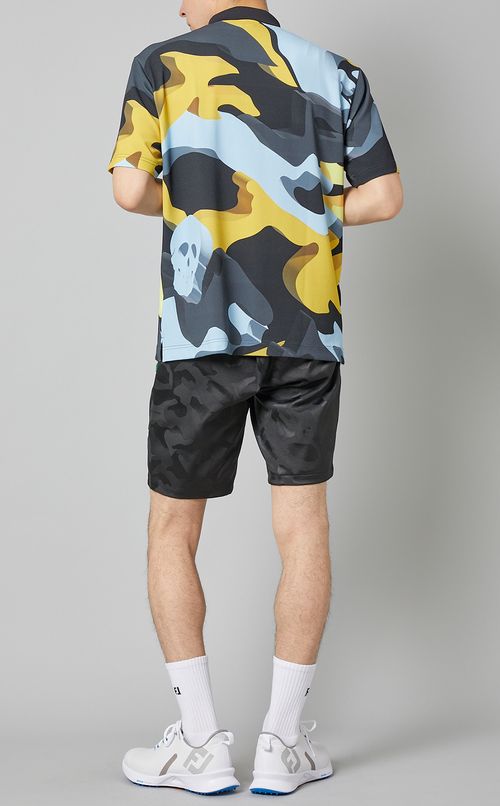 【手洗い可】総柄ポロシャツ