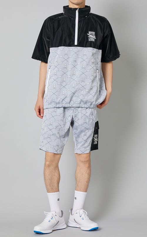 【手洗い可】スカルプリントハーフパンツ