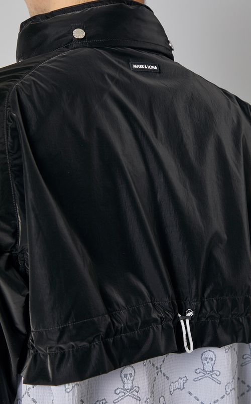 【手洗い可】ハーフジップバイカラーTシャツ