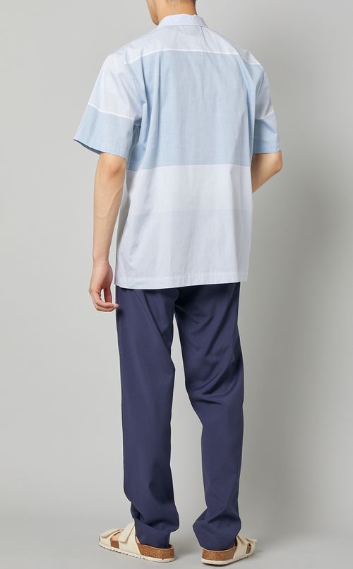 パネルボーダーオープンシャツ