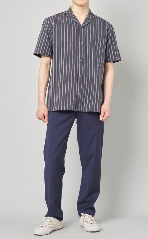 マルチストライプオープンシャツ