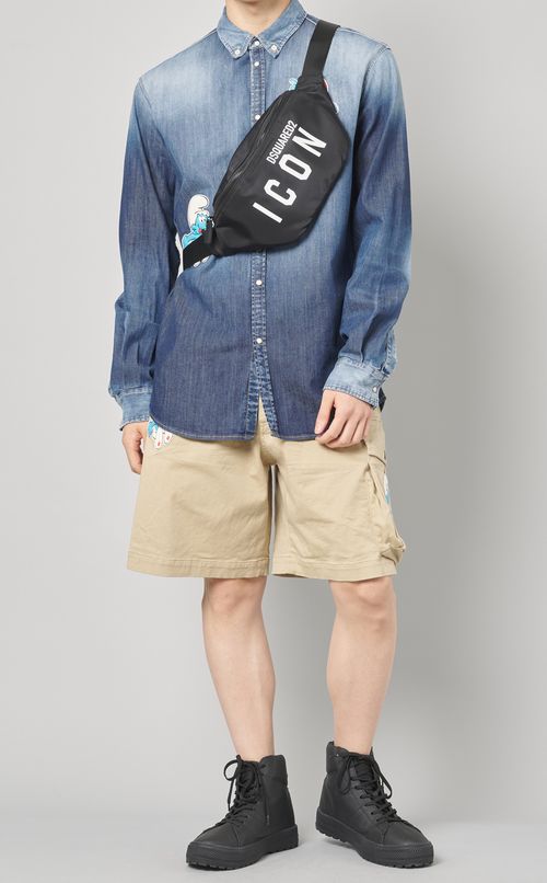 ロゴプリントベルトバッグ