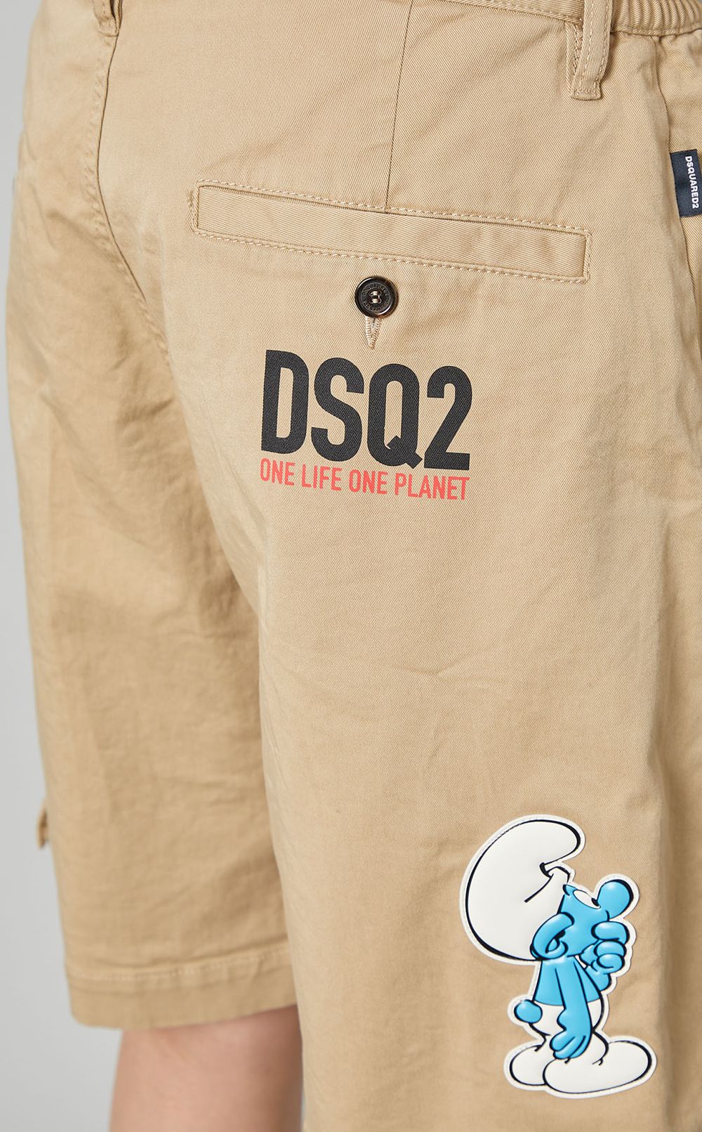 サマーラバーズ コットンポプリン ショートパンツ/DSQUARED2 DSQUARED2|スマーフプリントショートパンツ
