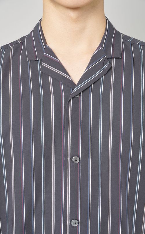 マルチストライプオープンシャツ