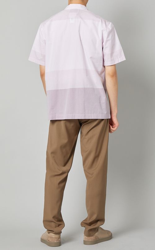 パネルストライプオープンシャツ