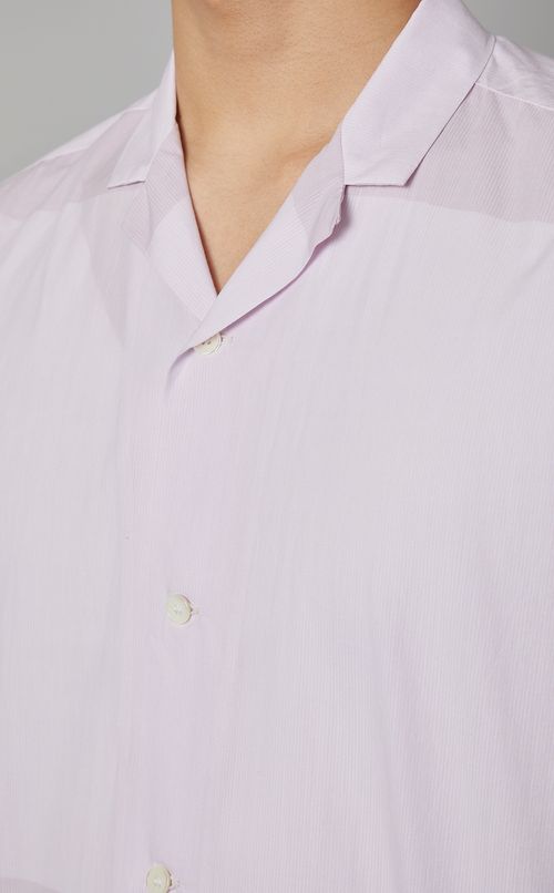 パネルストライプオープンシャツ