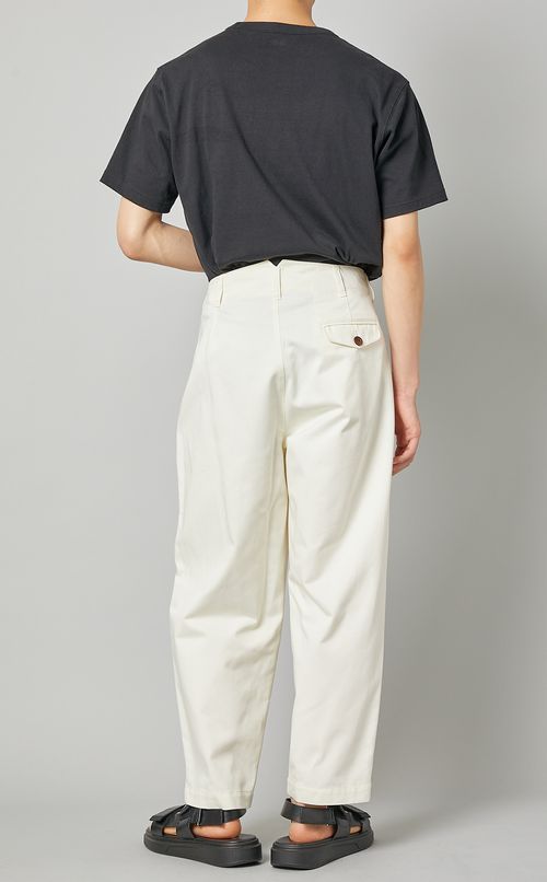 コットン1タックパンツ
