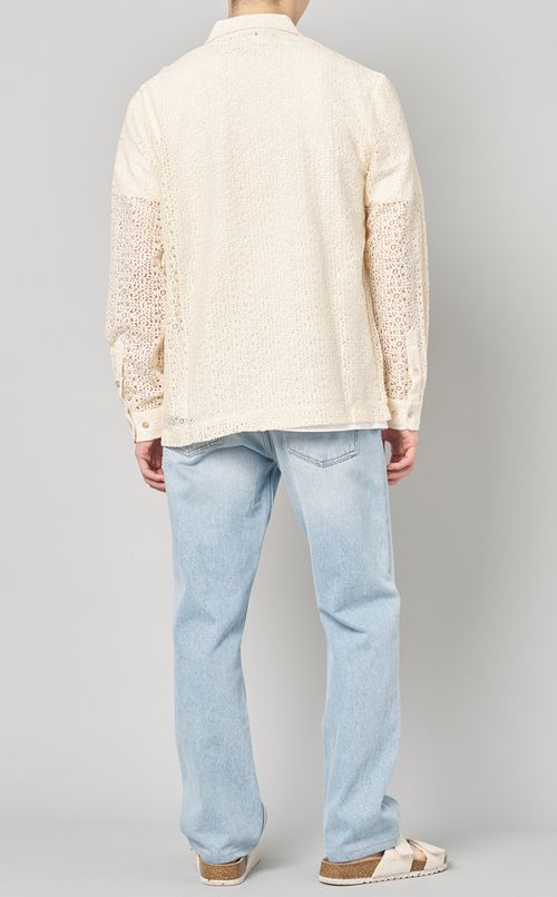 レースオープンカラーシャツ