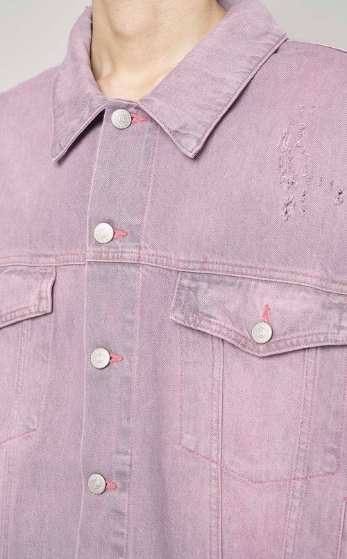 ダメージ加工デニムジャケット