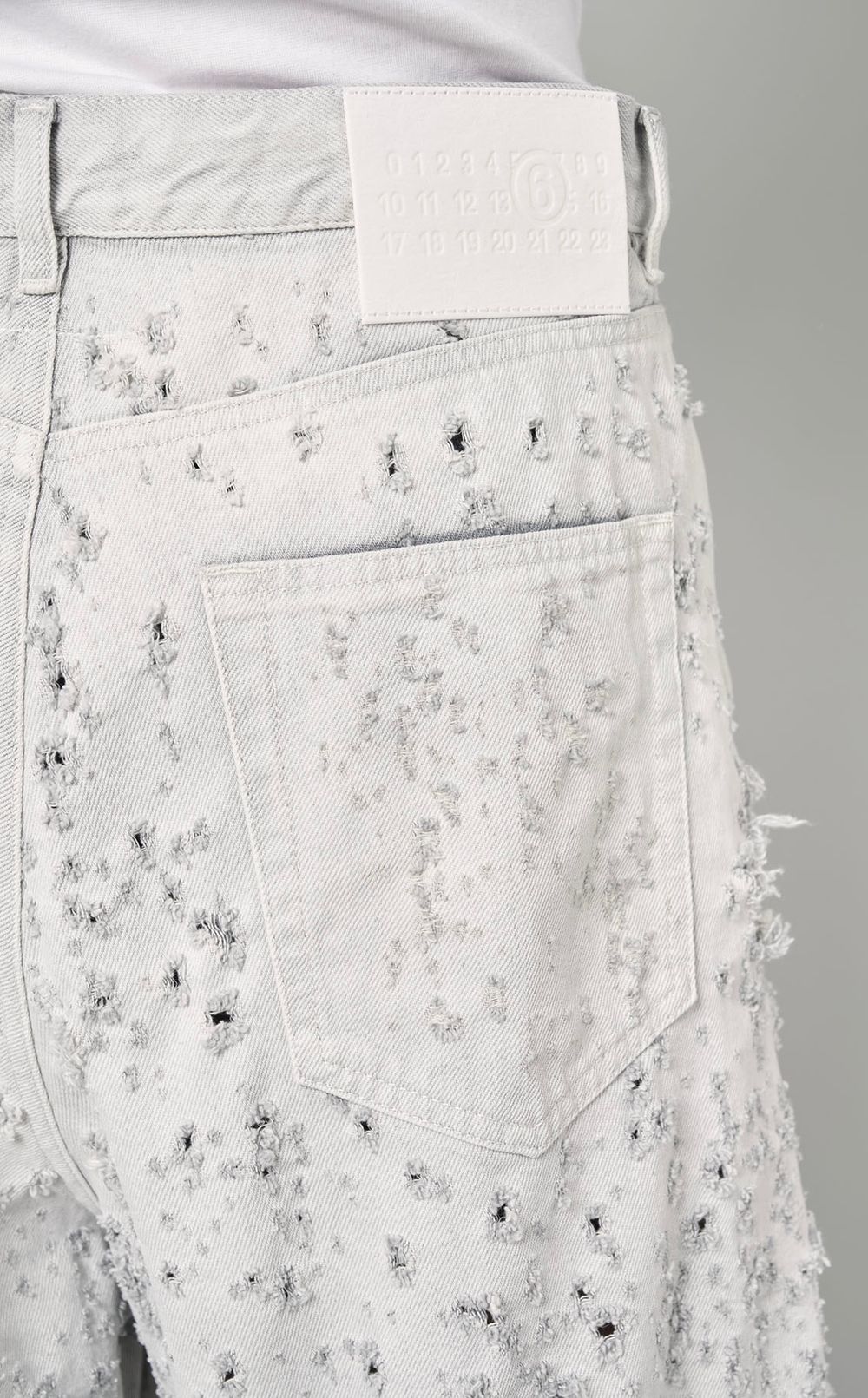 【MM6 Maison Margiela】 ダメージ加工 デニムパンツ MM6 Maison Margiela|ダメージ加工デニムショーツ