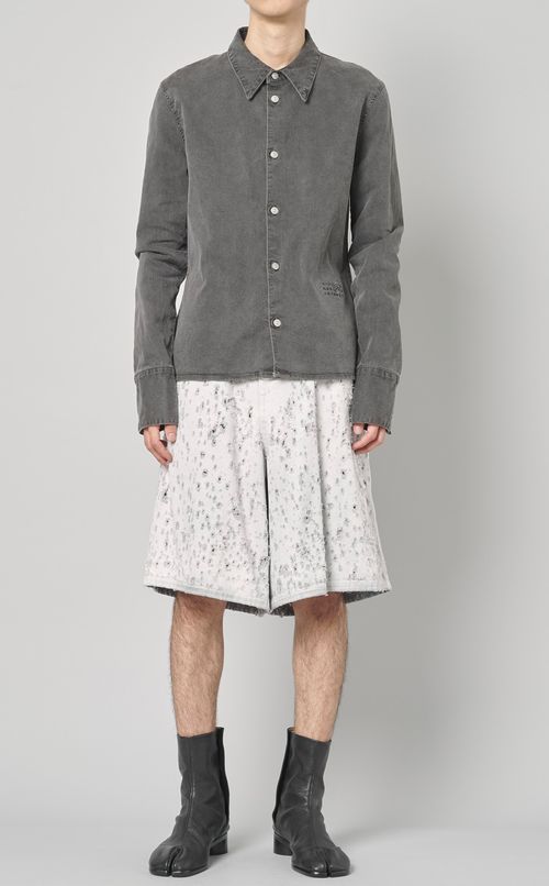 ダメージ加工デニムショーツ