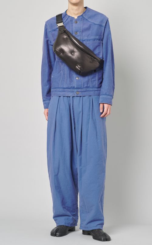 ノーカラーコットンジャケット