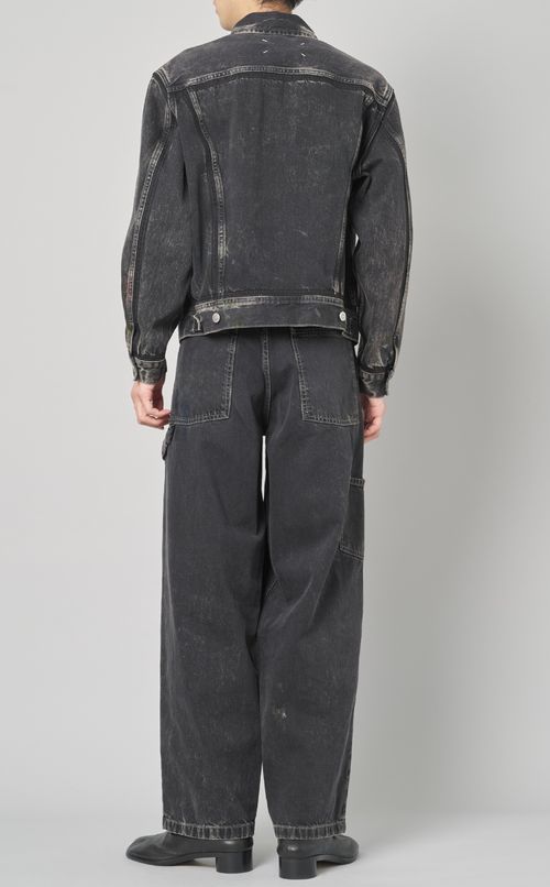 ダーティープリントデニムパンツ