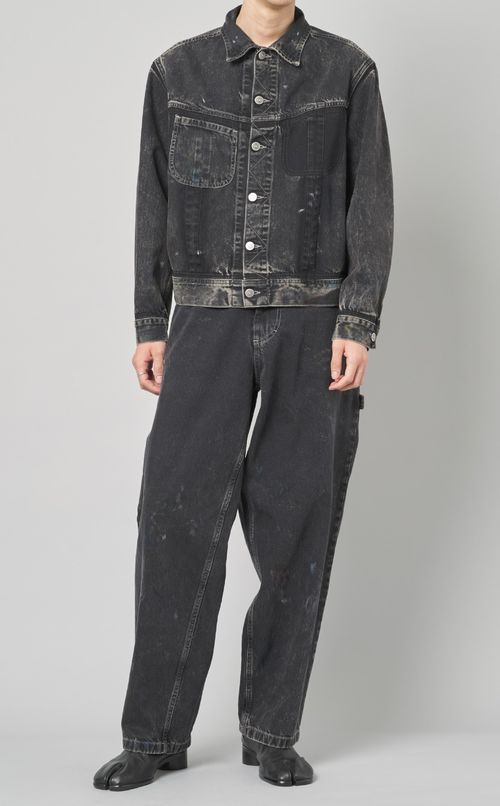 ダーティープリントデニムパンツ