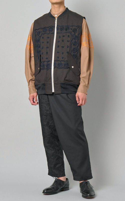 ハーフエンブロイダリーラップパンツ