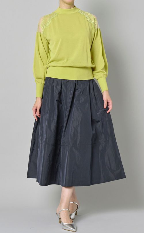 レースドッキングニットプルオーバー