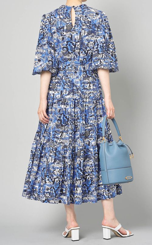 コットンランドスケーププリントドレス