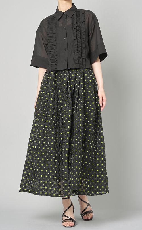 オーガンジータックボリュームスカート