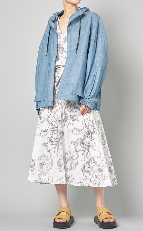 シャンブレードローコードブルゾン