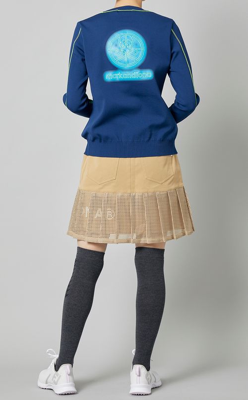 【手洗い可】ネオンパイピングニットプルオーバー