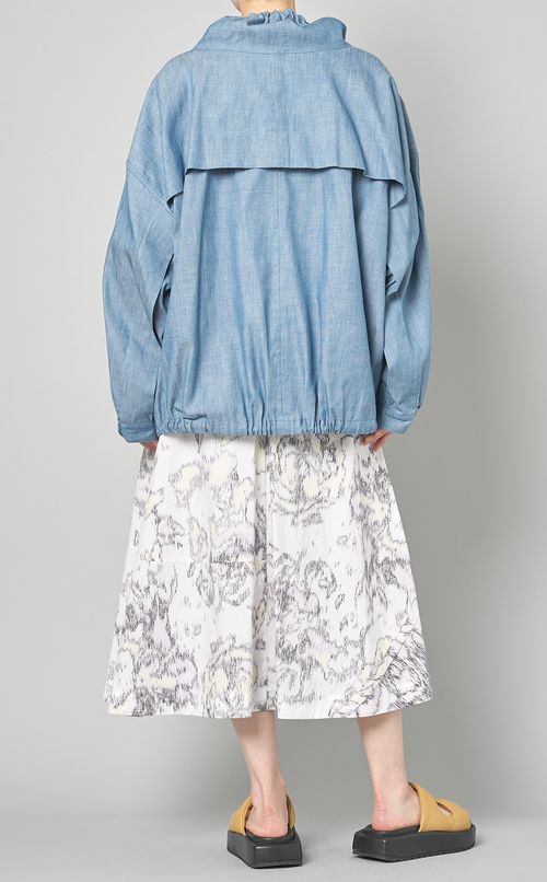 シャンブレードローコードブルゾン