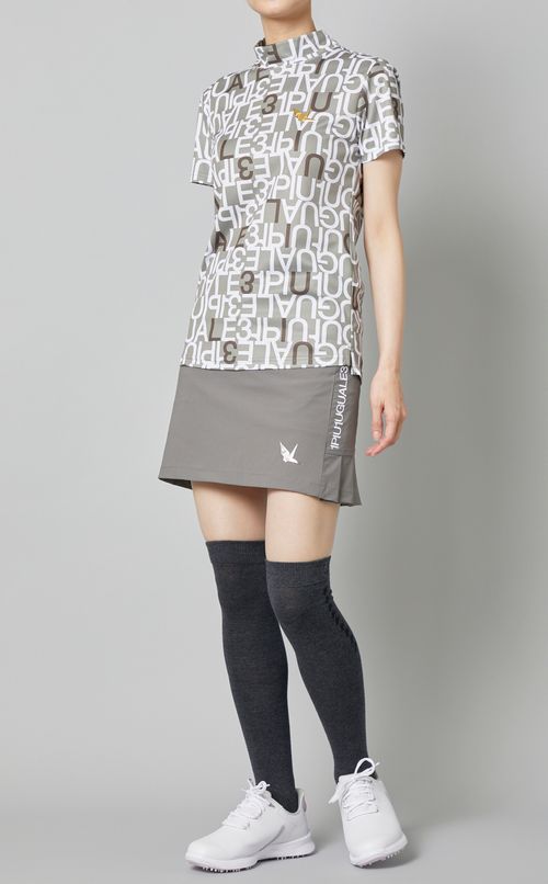 【手洗い可】ロゴプリントモックネックプルオーバー