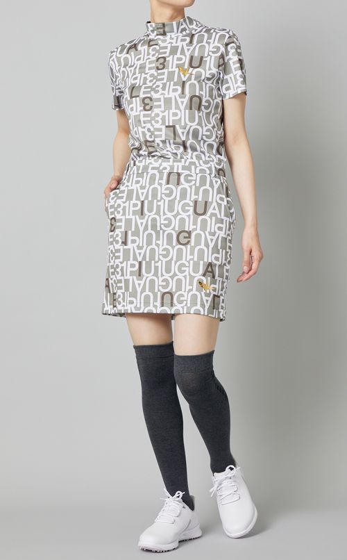 【手洗い可】ロゴプリントモックネックプルオーバー