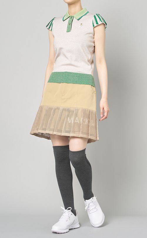 【手洗い可】メッシュプリーツスカート