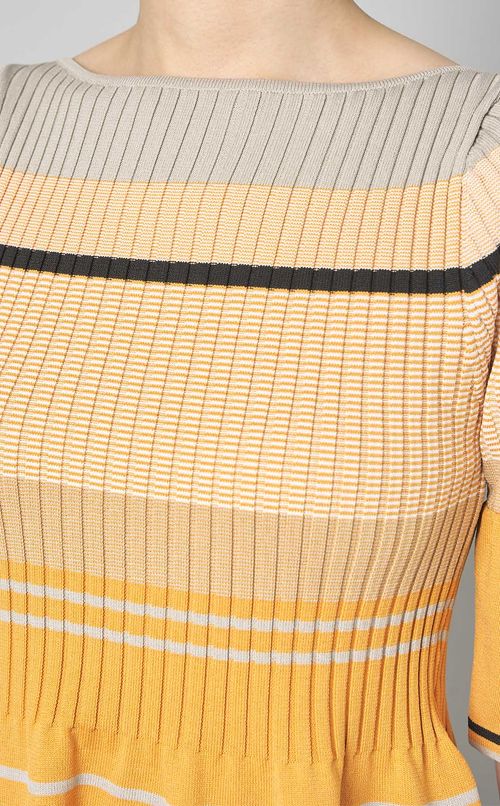 マルチボーダーニットワンピース