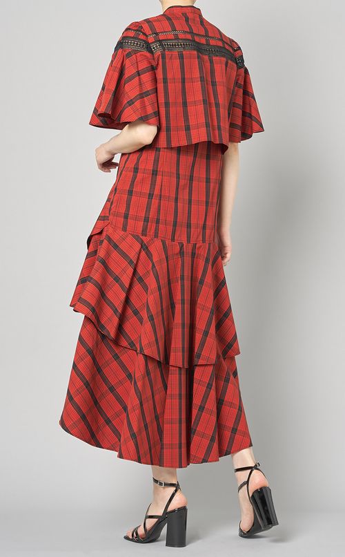 ケープ風ティアードワンピース