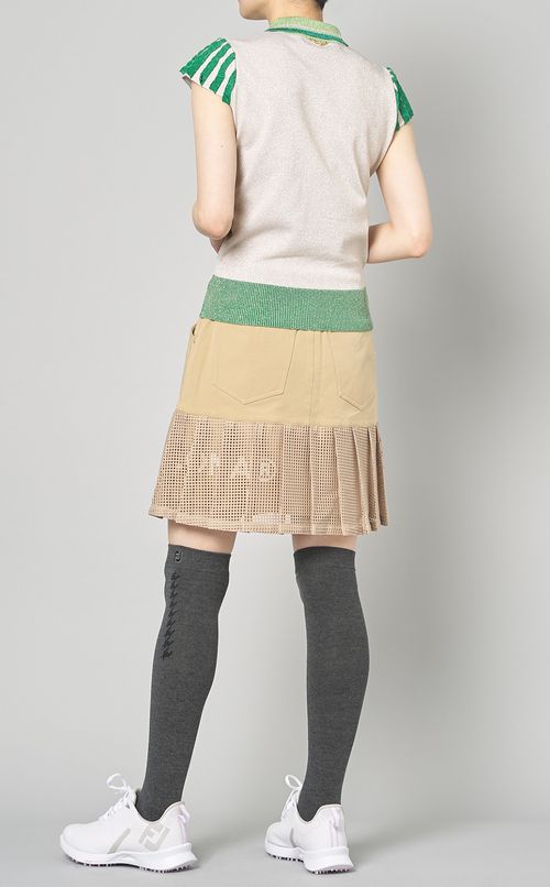 【手洗い可】メッシュプリーツスカート