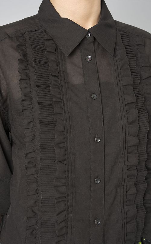 クロップドフリルシャツ