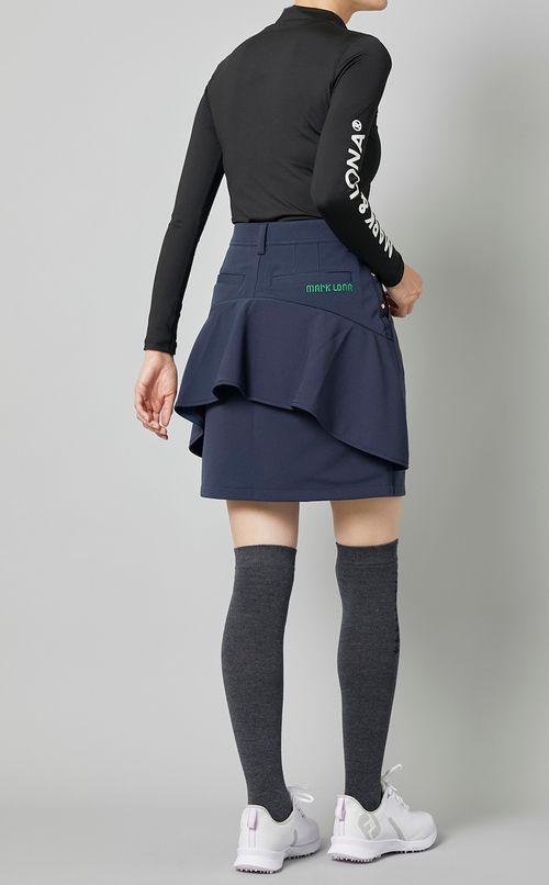 【手洗い可】ロゴプリントハイネックロングTシャツ