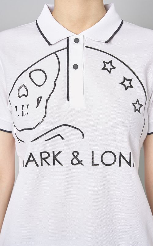 【手洗い可】イラストプリントポロシャツ