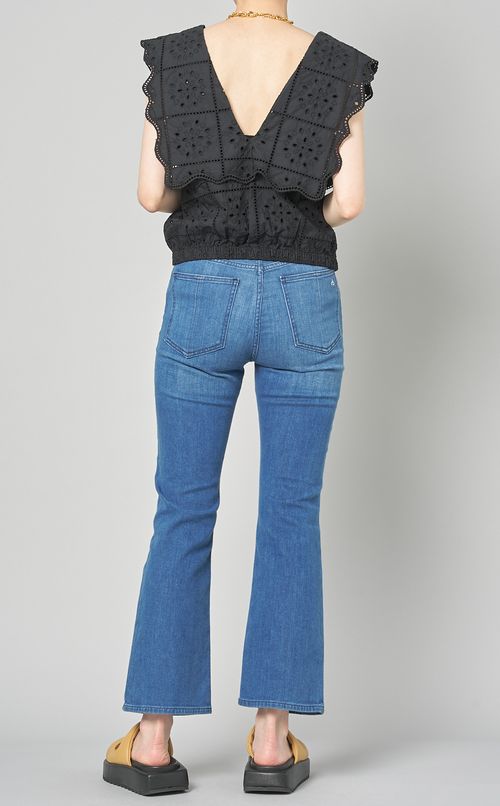 コットンカットワークレースブラウス