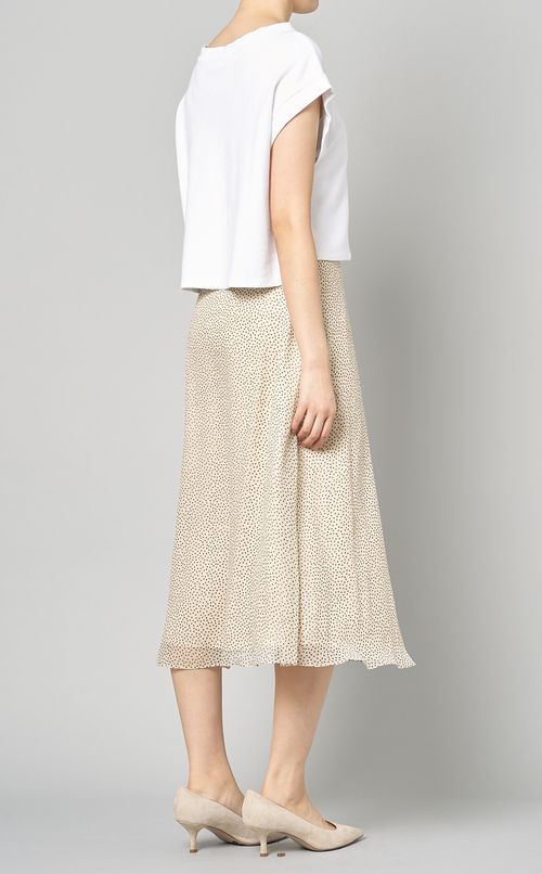 シャッフルドットボリュームミディスカート