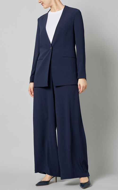 パウダークレープワイドパンツ