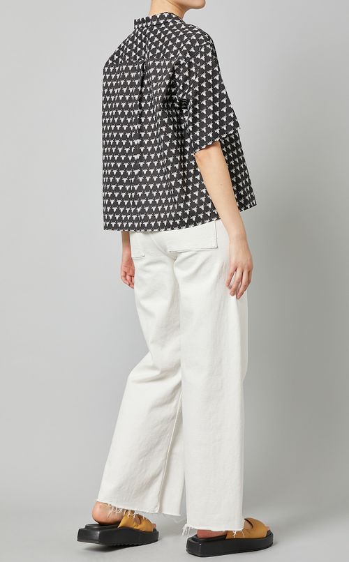 プリントワンピースカラーシャツ