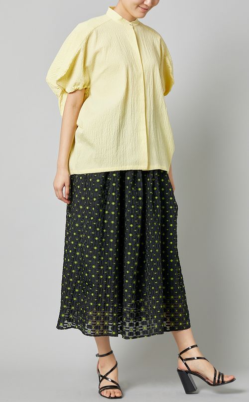 オーガンジータックボリュームスカート