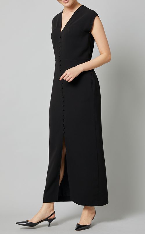 くるみボタンIラインワンピース